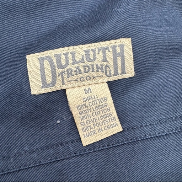 Duluth Trading Cotton Twill Presentation Jacket Navy Sz Medium 2 button - Picture 9 of 9
